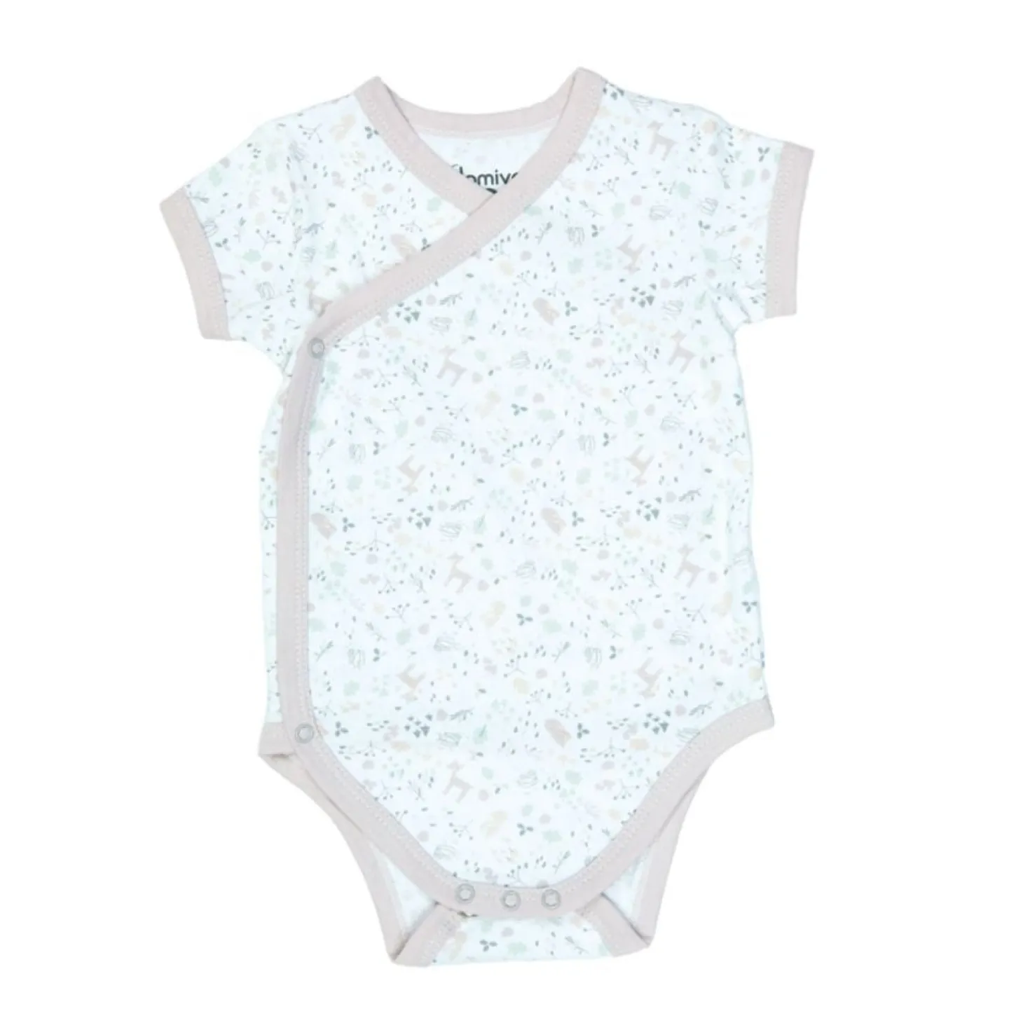 Domiva 2 bodys manches courtes lilas 3 mois