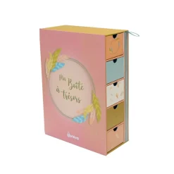 Domiva                    Boîte à trésor + journal de naissance Happy    Happy