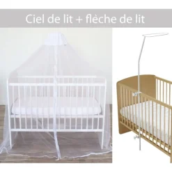 Domiva                    Ciel de lit blanc +  fleche de lit a fixer    BLANC