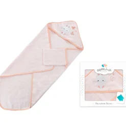 Domiva                    Coffret sortie de bain et gant    Lapinou            75x75 cm