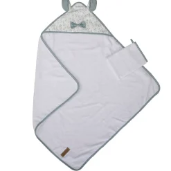 Domiva Coffret sortie de bain à oreilles avec gant de toilette Filou