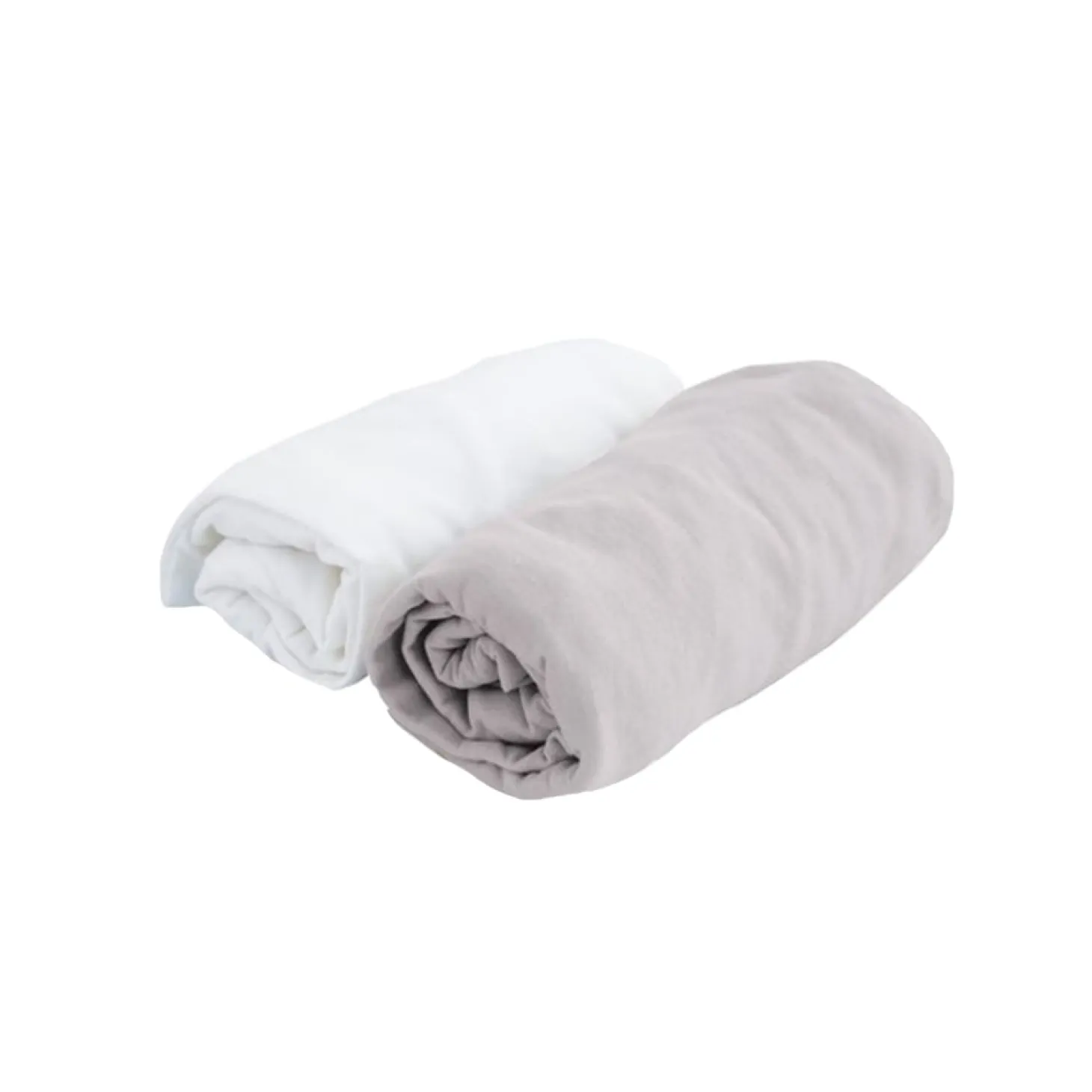 Domiva 2 draps housse Jersey Blanc/Perle 70x140 cm