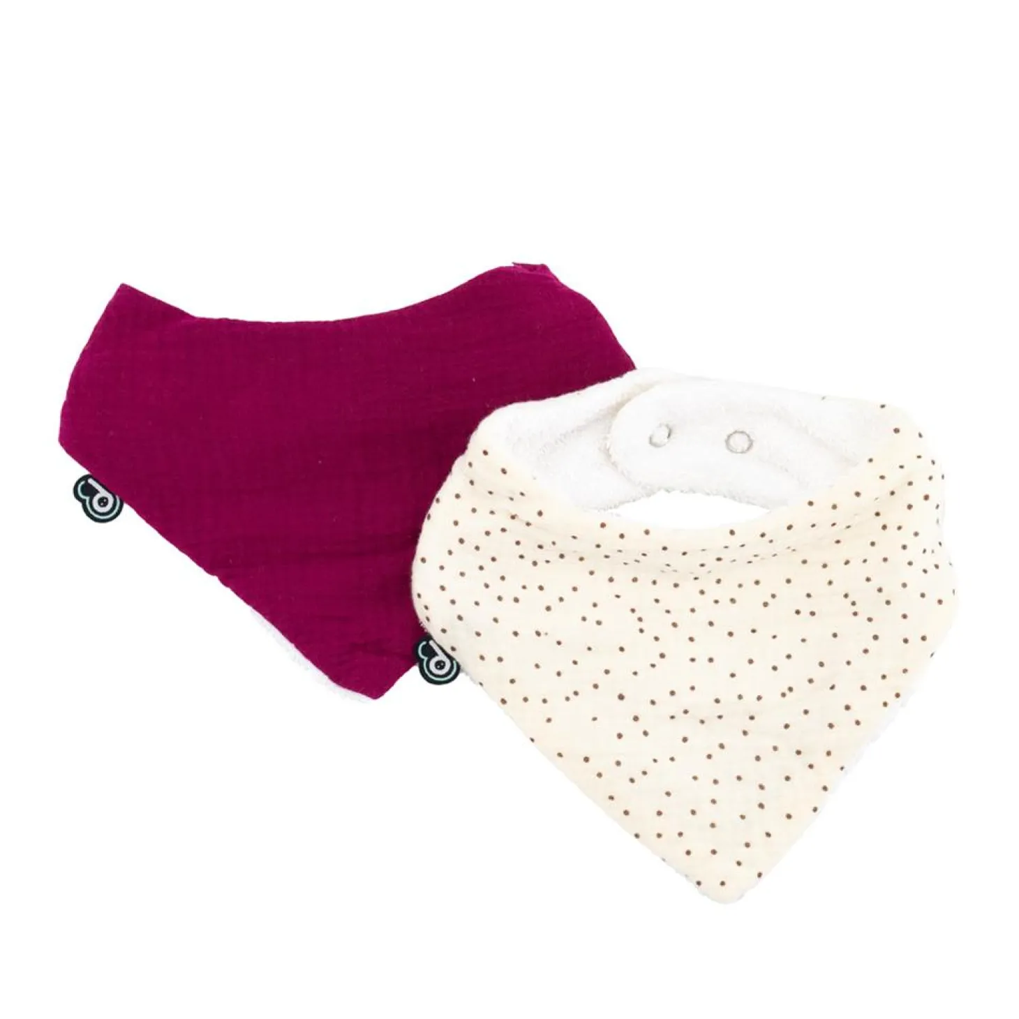 Domiva Lot de 2 bavoirs bandana mousseline Rouge