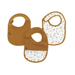 Domiva                    Lot de 3 bavoirs mousseline    Marron            0-6 mois