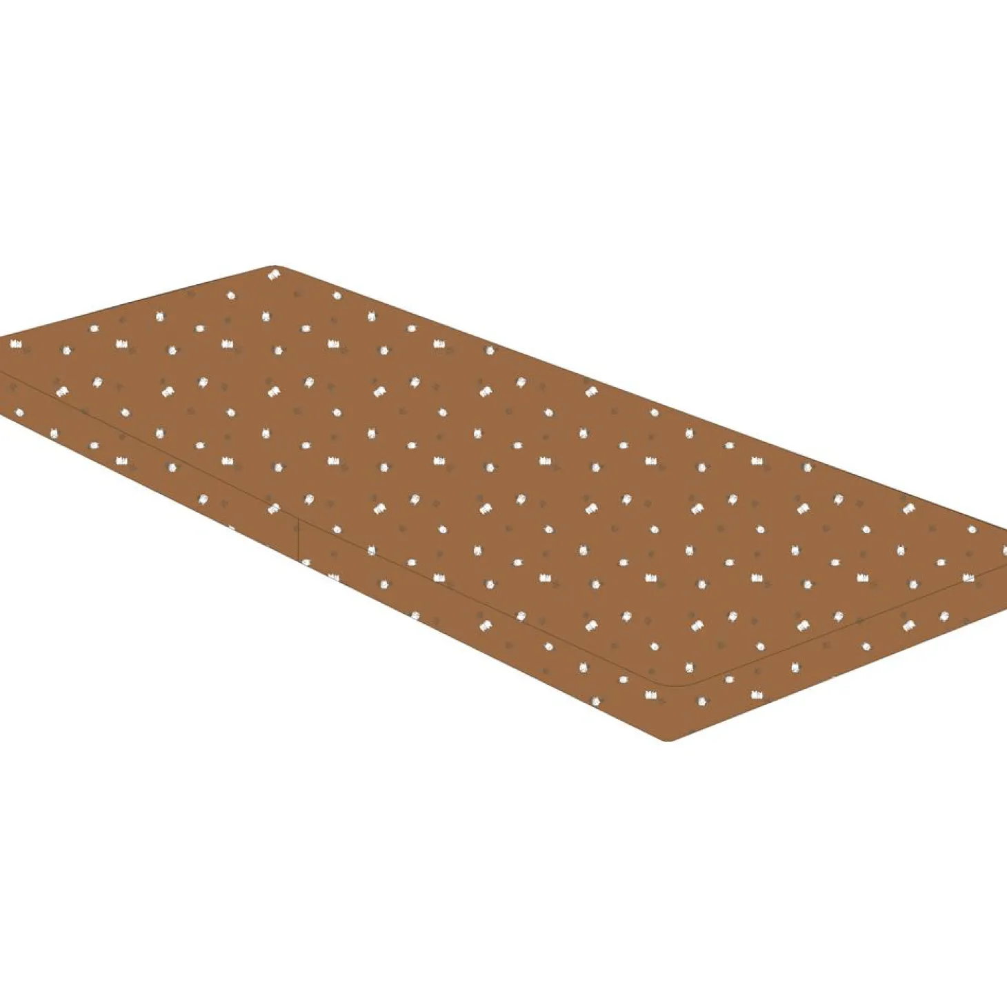 Domiva Matelas pliant boubou Marron 60x120 cm
