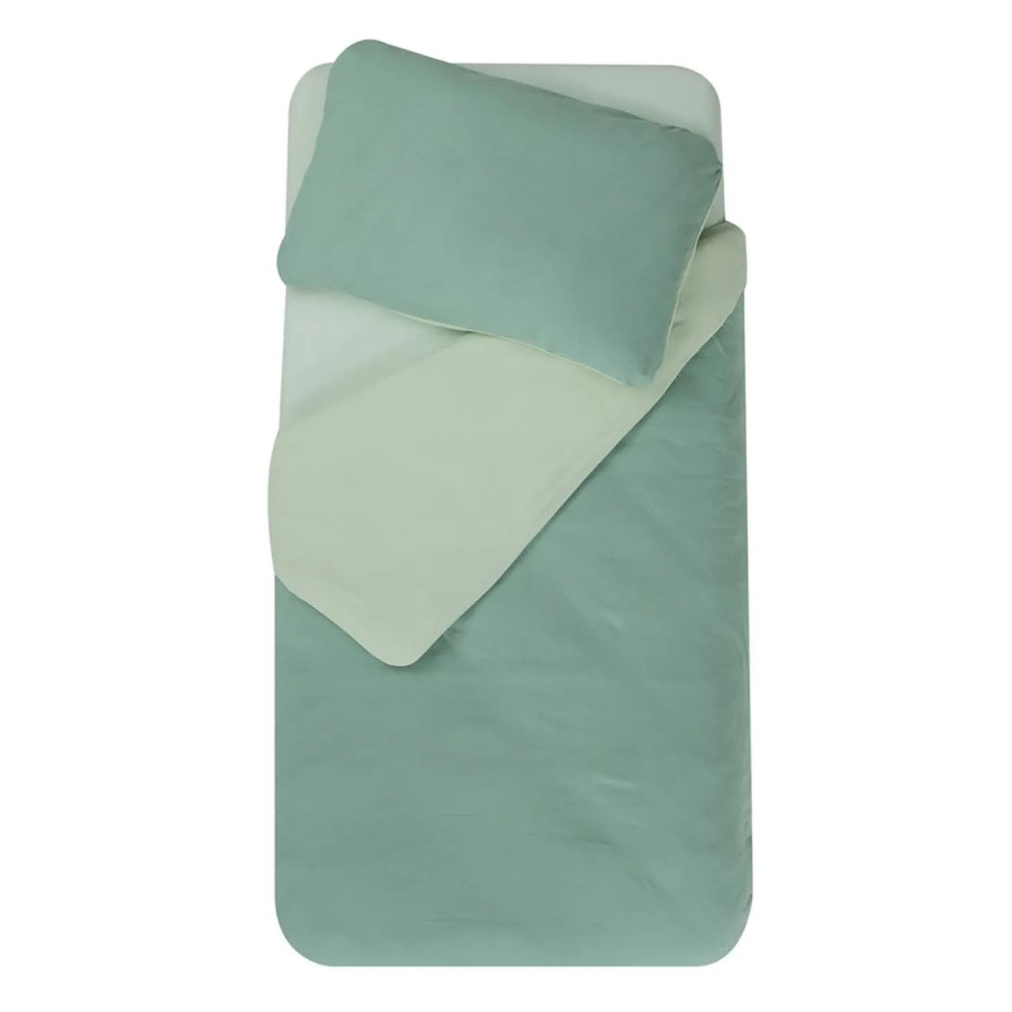 Domiva Parure de couette Sapin Vert/Gris 100x140 cm