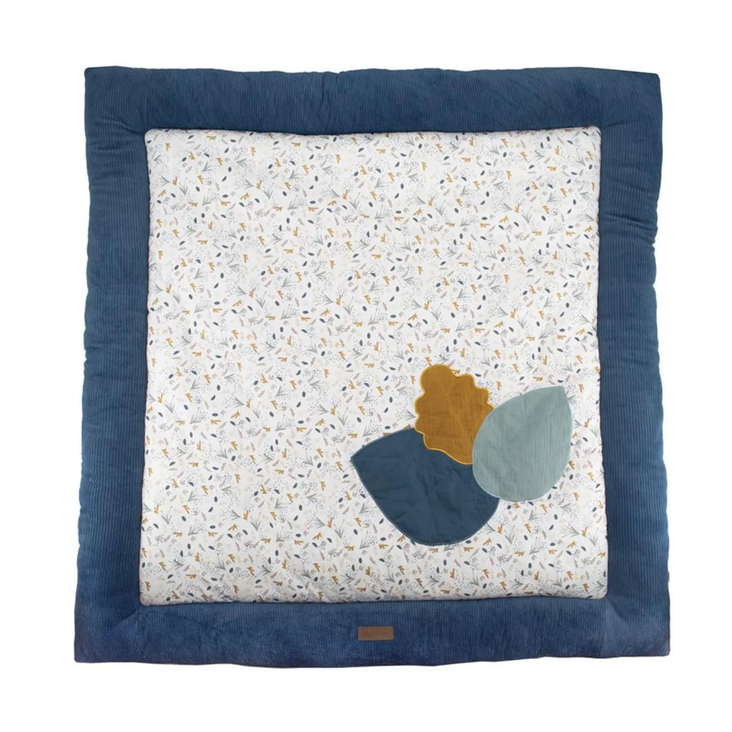 Domiva Tapis de parc au fil de l'eau Bleu 100x100 cm