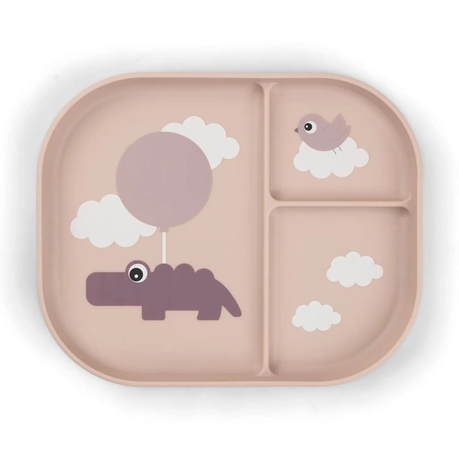 Done by Deer Assiette plateau happy clouds Foodie Rose 22 x 18 cm