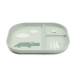 Done by Deer Assiette plateau croco Foodie Vert 22 x 18 cm