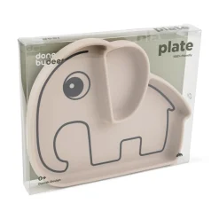 Done by Deer                    Assiette silicone avec ventouse  Elphee    Sable