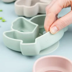 Done by Deer                    Assiette silicone avec ventouse  Birdee    Bleu