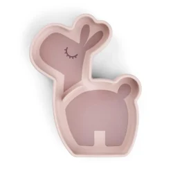 Done by Deer                    Assiette silicone avec ventouse  Lalee    Rose