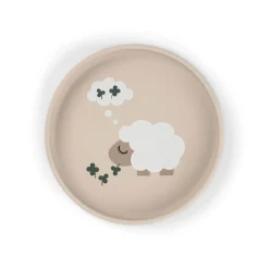 Done by Deer Assiette ventouse Silicone Tiny farm Stick&Stay Sable
