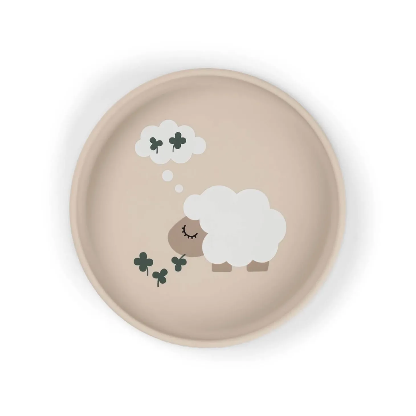 Done by Deer Assiette ventouse Silicone Tiny farm Stick&Stay Sable