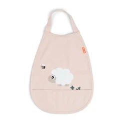 Done by Deer                    Bavoir élastique Tiny farm    Rose