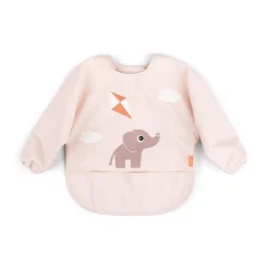 Done by Deer Bavoir à manches avec poche Playground Rose