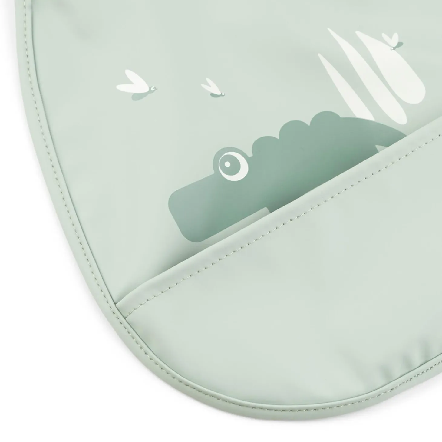 Done by Deer Bavoir petit lot de 2 Croco Vert