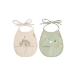 Done by Deer Bavoir petit lot de 2 Celebration Sable