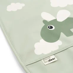 Done by Deer                    Bavoir velcro Happy clouds    Vert