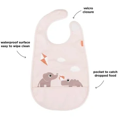 Done by Deer                    Bavoir velcro Playground    Rose