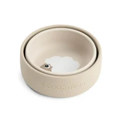 Done by Deer                    Bol en silicone lot de 2 Sheepy    Sable            190 ml et 120 ml