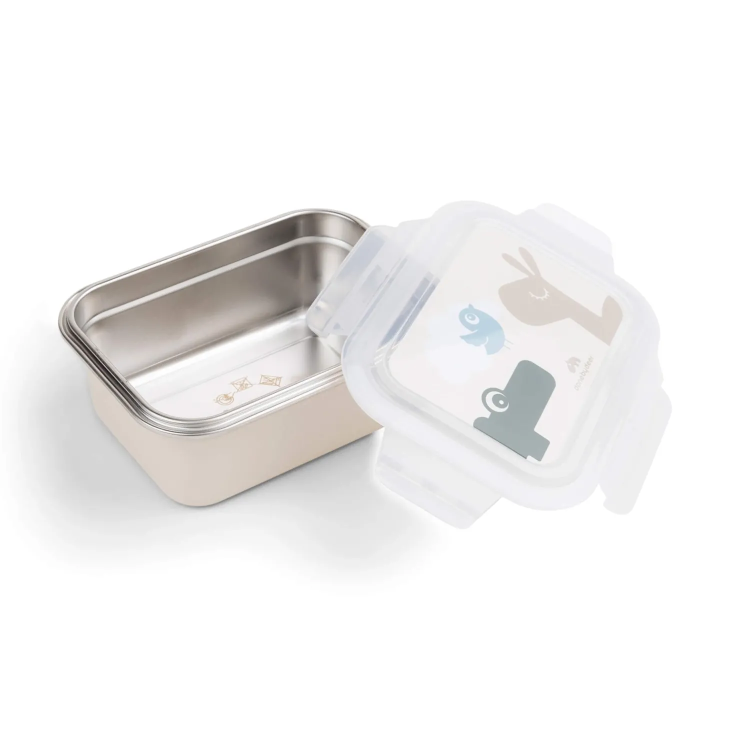 Done by Deer Boîte à goûter inox Lalee/Croco Sable 750 ml