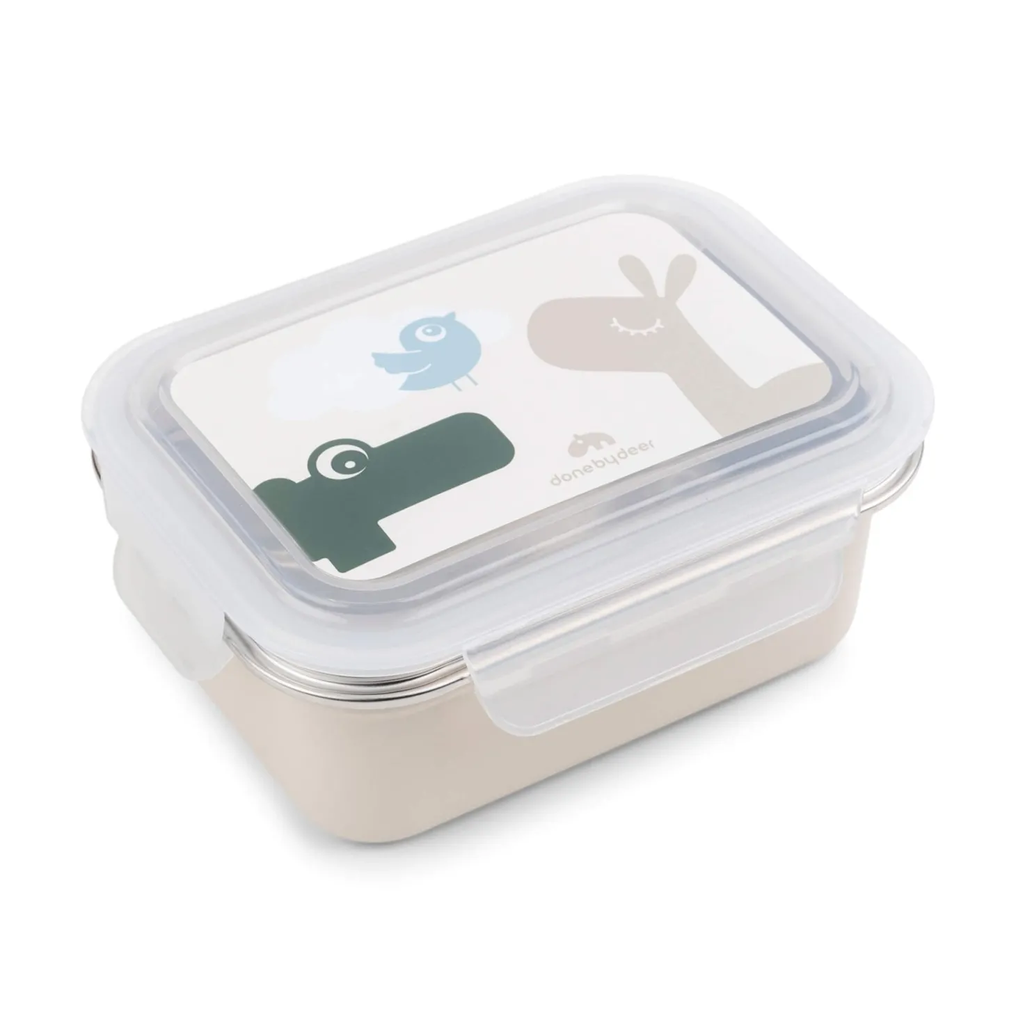 Done by Deer Boîte à goûter inox Lalee/Croco Sable 750 ml