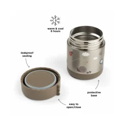 Done by Deer Boîte repas isotherme Tiny trails Sable 300 ml