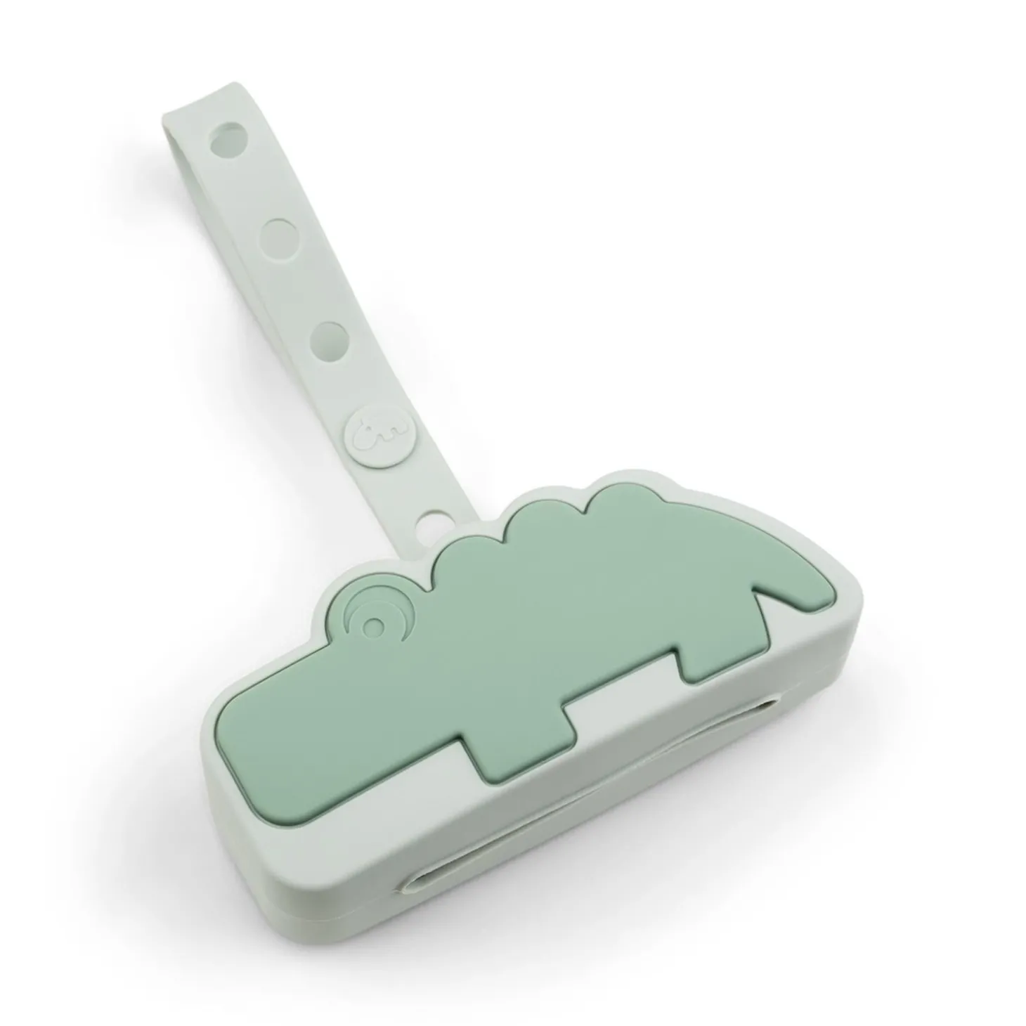 Done by Deer Boîte à sucette en silicone Croco Vert