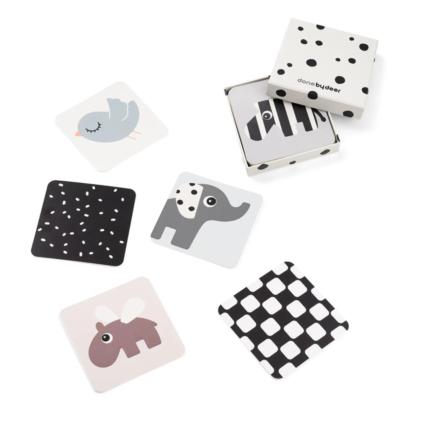 Done by Deer Cartes aux motifs contrastés lot de 10 Elphee Multicolore