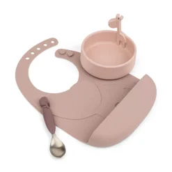 Done by Deer Coffret premier repas Peekaboo Deer friends Rose