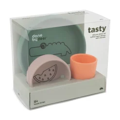 Done by Deer Coffret repas en silicone Croco