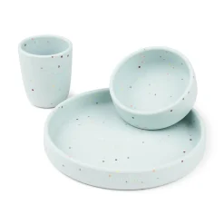 Done by Deer                    Coffret repas en silicone Confetti    Bleu