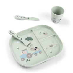 Done by Deer                    Coffret repas Foodie ventouse Tiny farm    Vert