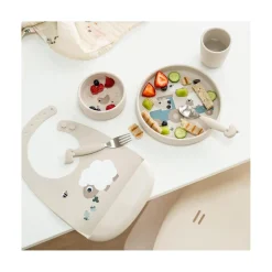 Done by Deer Coffret repas ventouse Tiny Farm Stick&Stay Sable