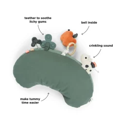 Done by Deer Coussin d'éveil Tummy time Tiny farm Vert