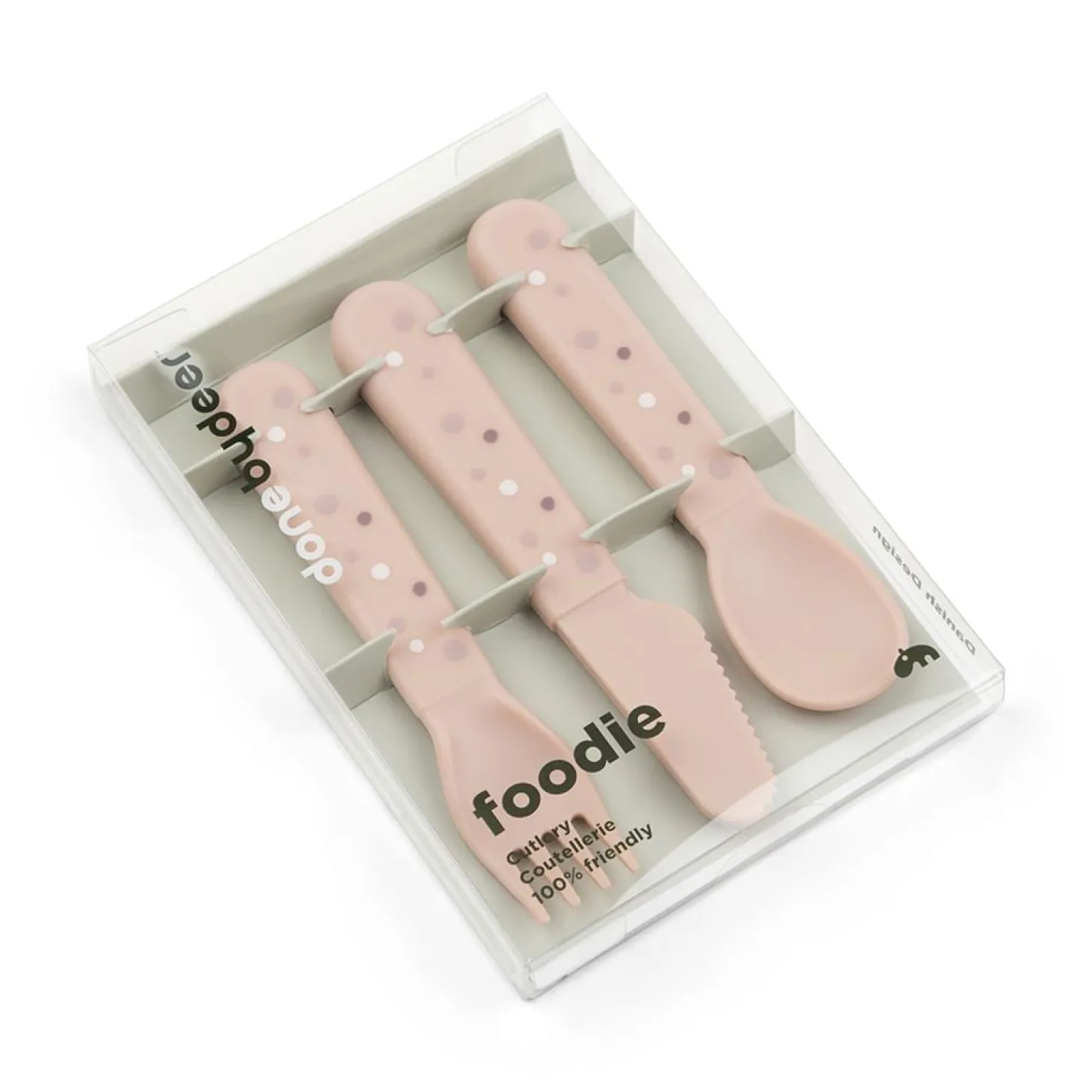 Done by Deer 3 couverts happy dots Foodie Rose 12 cm