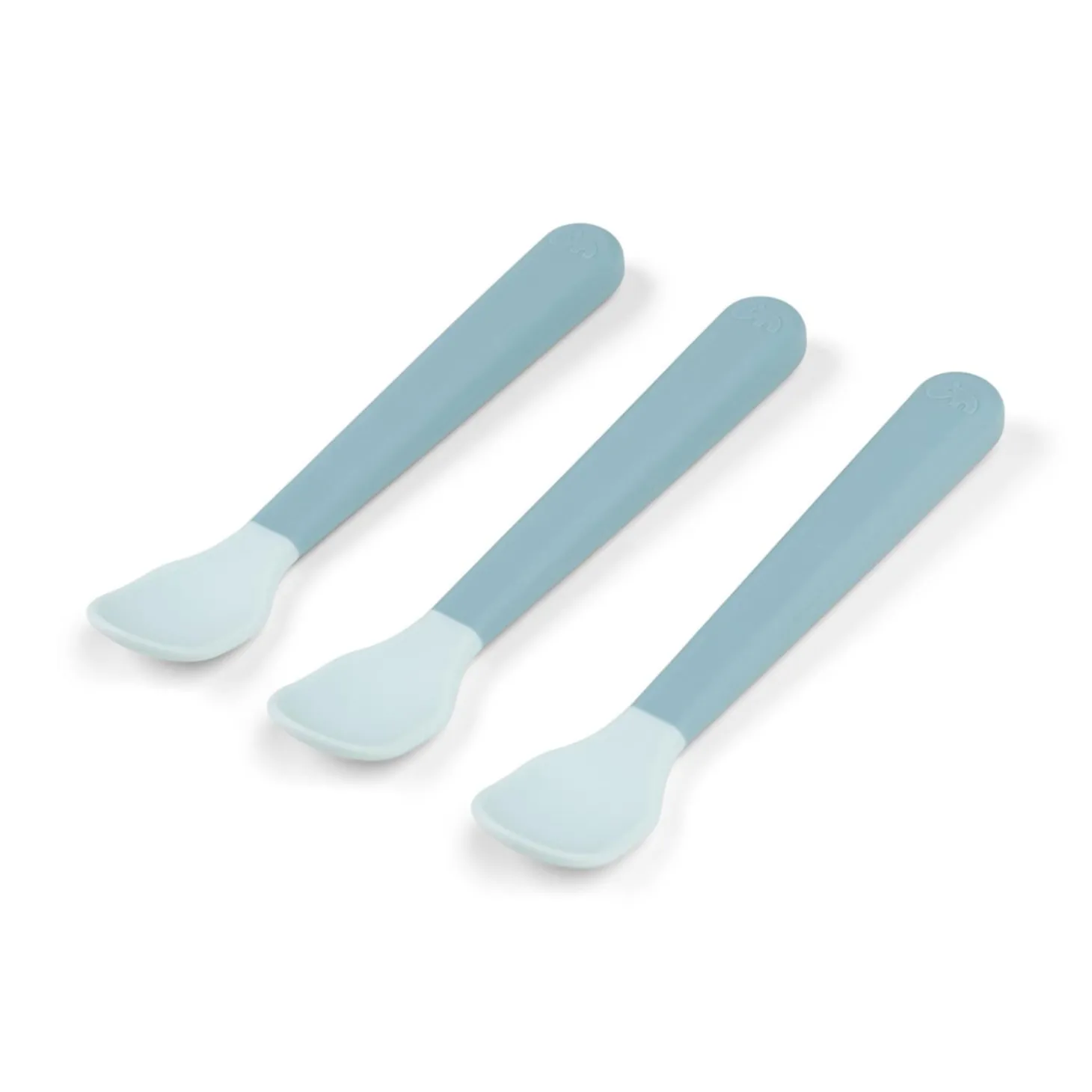 Done by Deer Cuillère bébé Foodie Easy-grip lot de 3 Bleu