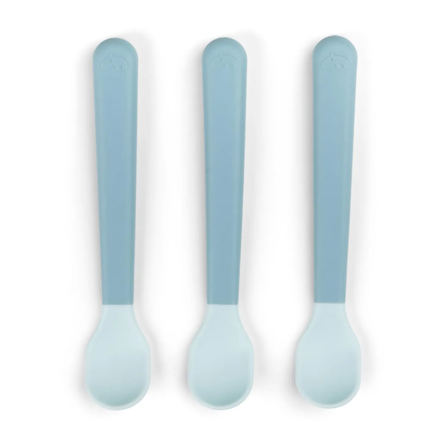 Done by Deer Cuillère bébé Foodie Easy-grip lot de 3 Bleu