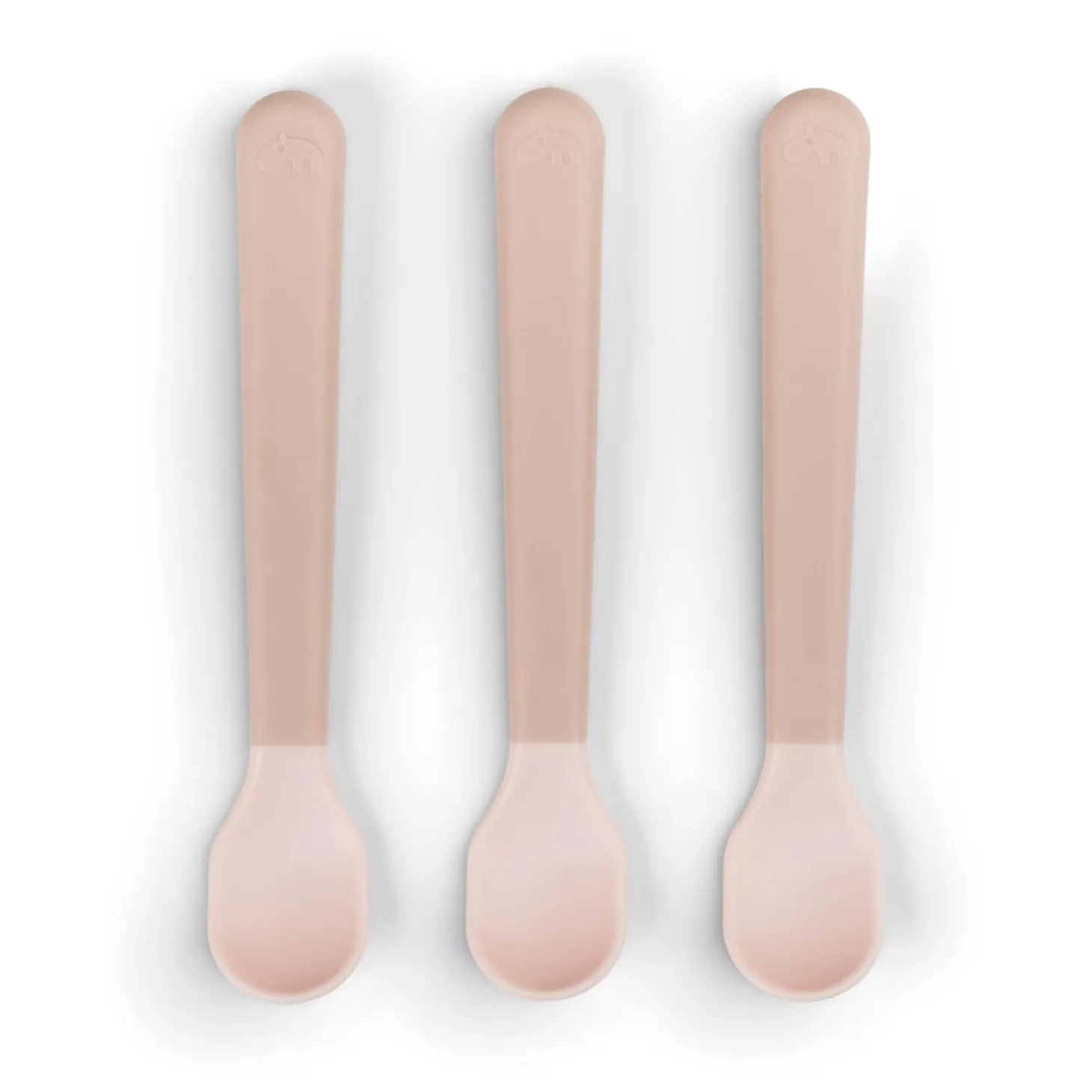 Done by Deer Cuillère bébé Foodie Easy-grip lot de 3 Rose