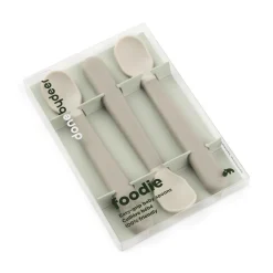 Done by Deer Cuillère bébé Foodie Easy-grip lot de 3 Sable