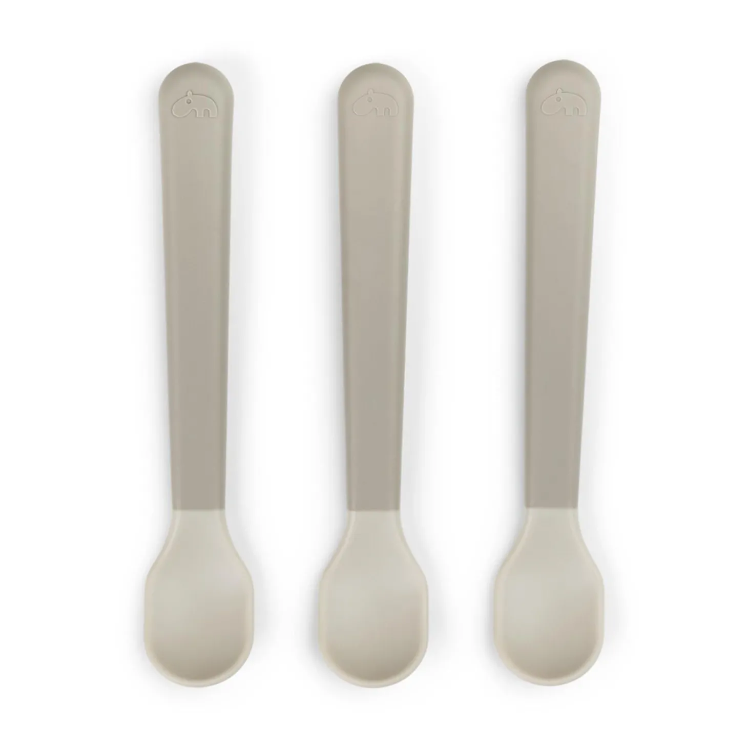 Done by Deer Cuillère bébé Foodie Easy-grip lot de 3 Sable