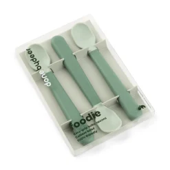Done by Deer                    Cuillère bébé Foodie Easy-grip lot de 3    Vert
