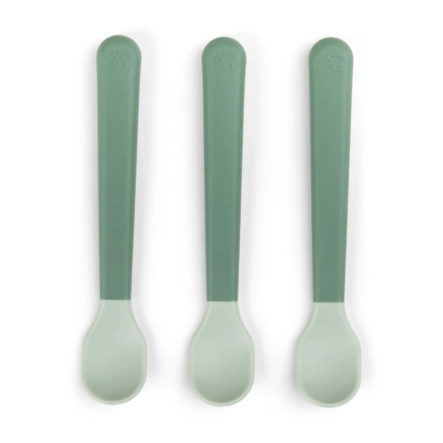 Done by Deer Cuillère bébé Foodie Easy-grip lot de 3 Vert