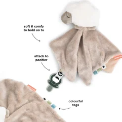 Done by Deer                    Doudou plat attache-sucette Sheepy    Sable