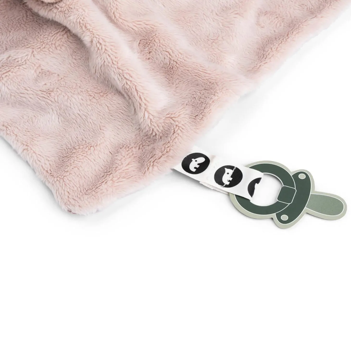 Done by Deer Doudou plat attache-sucette Pigee Rose