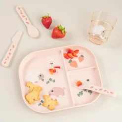 Done by Deer                    Foodie couverts set de 3 Tiny farm    Rose