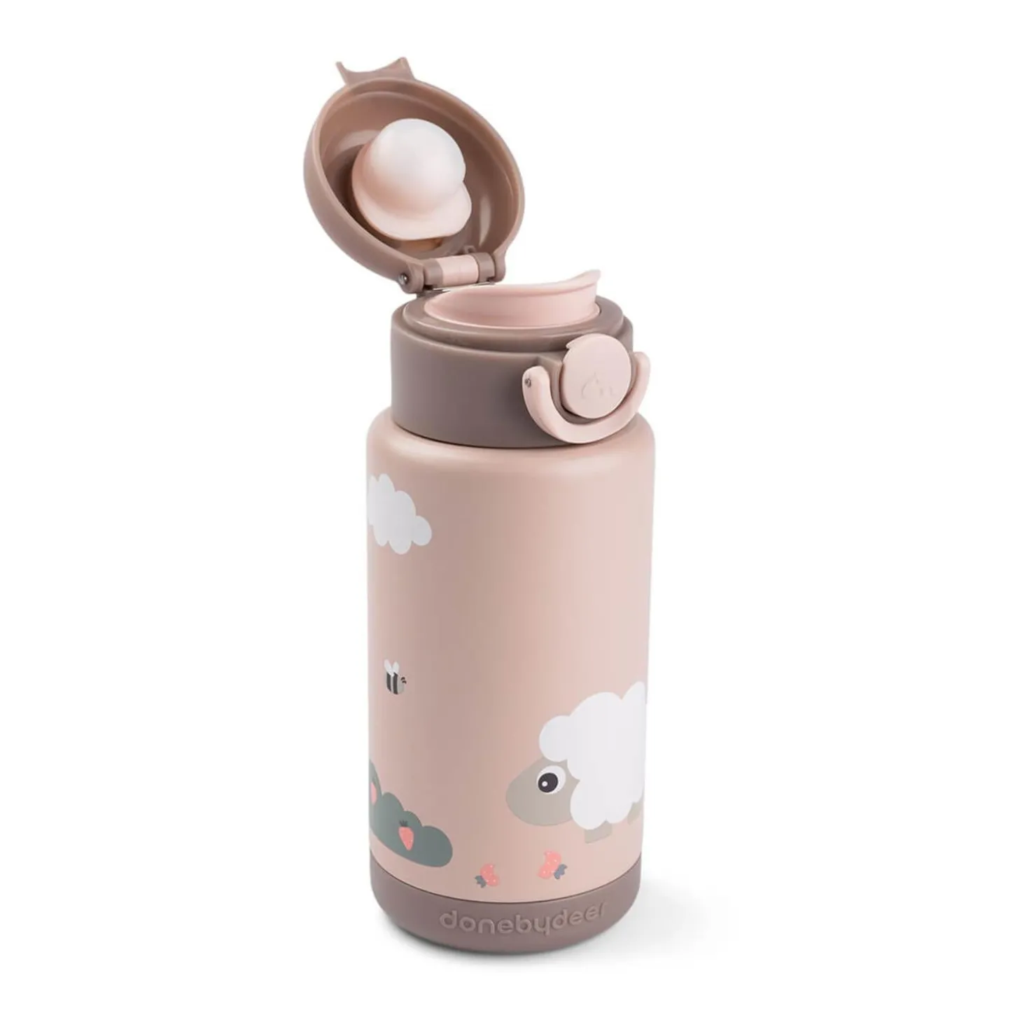 Done by Deer Gourde isotherme Tiny farm Rose 340 ml