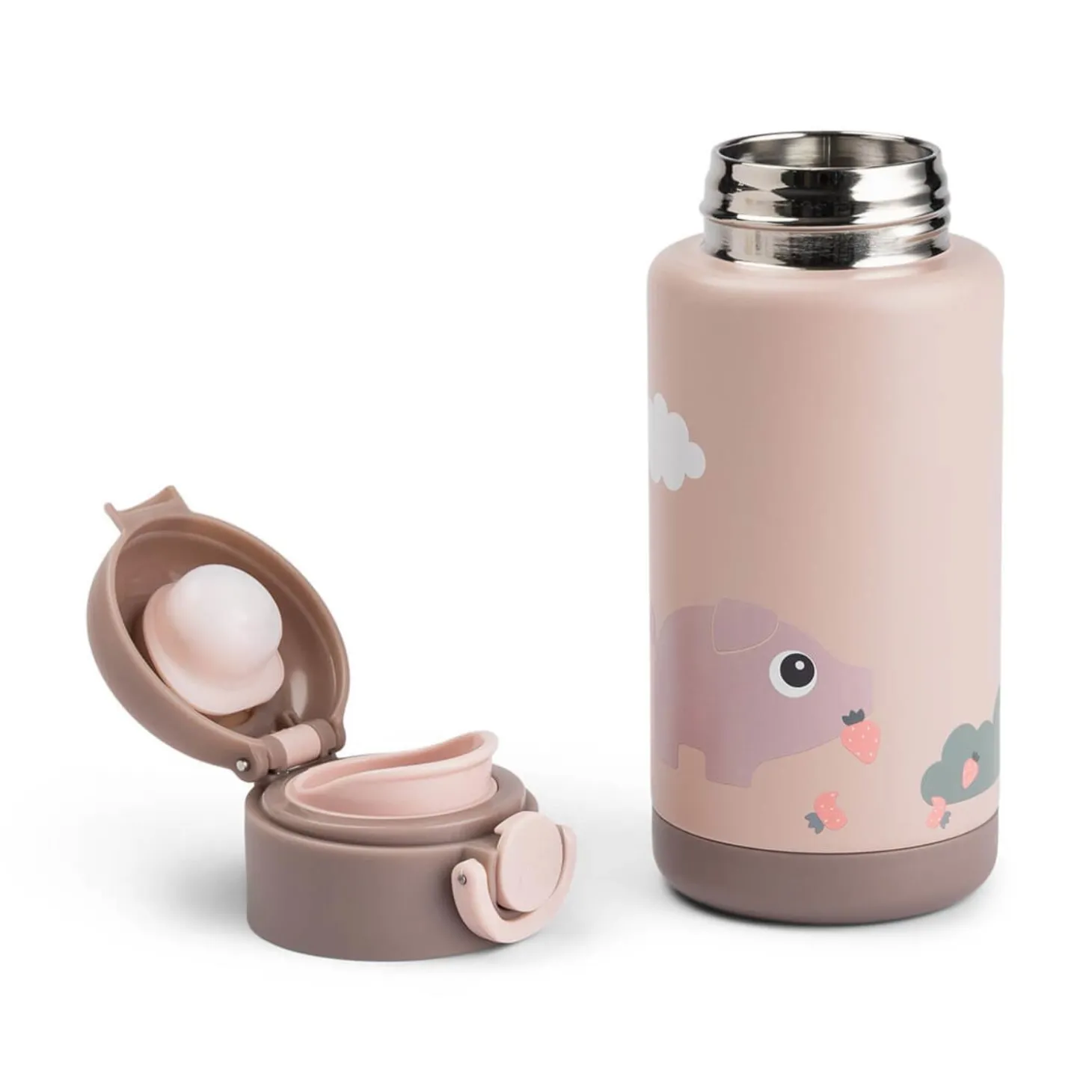 Done by Deer Gourde isotherme Tiny farm Rose 340 ml