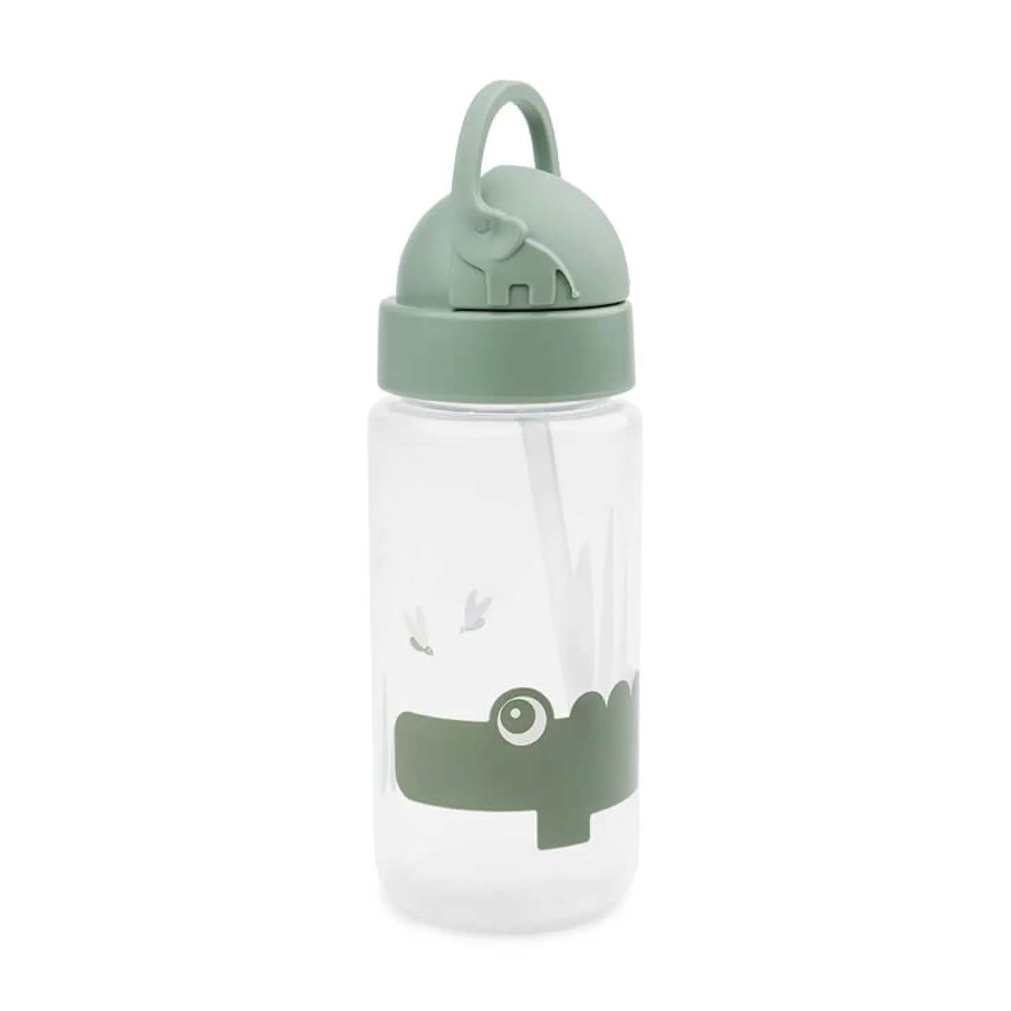 Done by Deer Gourde à paille Croco Vert 350 ml